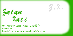 zalan kati business card